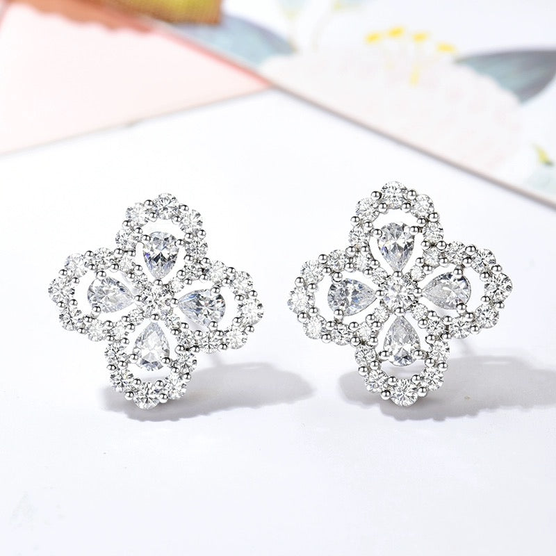 [Elitejewels]LOOP EARRINGS FULL MOTIF DIAMOND 16MM