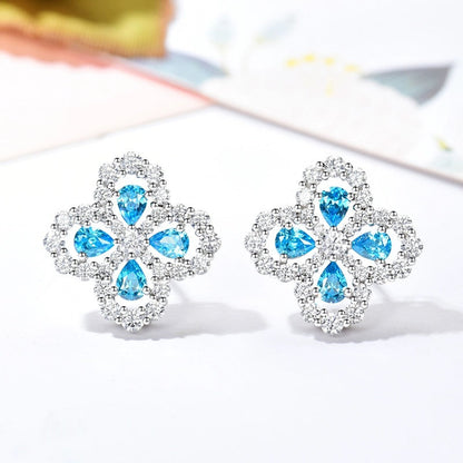 [Elitejewels]LOOP EARRINGS FULL MOTIF DIAMOND 16MM