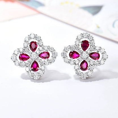 [Elitejewels]LOOP EARRINGS FULL MOTIF DIAMOND 16MM