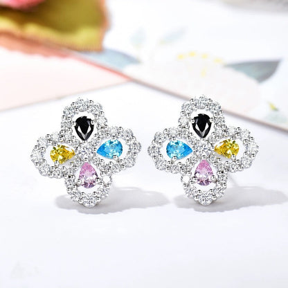 [Elitejewels]LOOP EARRINGS FULL MOTIF DIAMOND 16MM