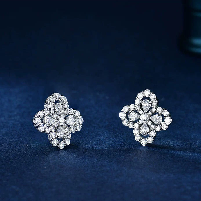 [Elitejewels]LOOP EARRINGS FULL MOTIF DIAMOND 16MM