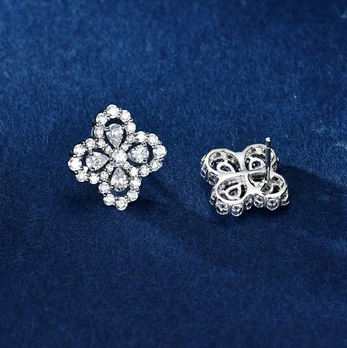 [Elitejewels]LOOP EARRINGS FULL MOTIF DIAMOND 16MM