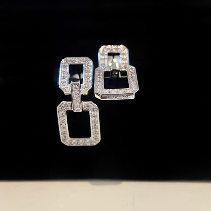 [Elitejewels]LINKS MEDIUM EARRINGS DIAMOND