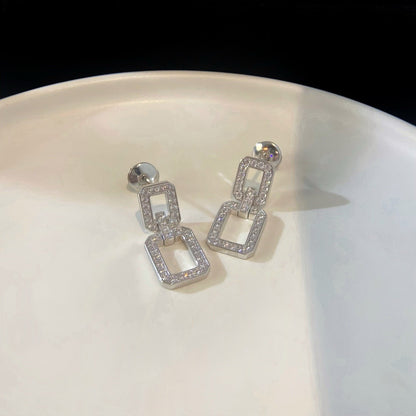 [Elitejewels]LINKS MEDIUM EARRINGS DIAMOND