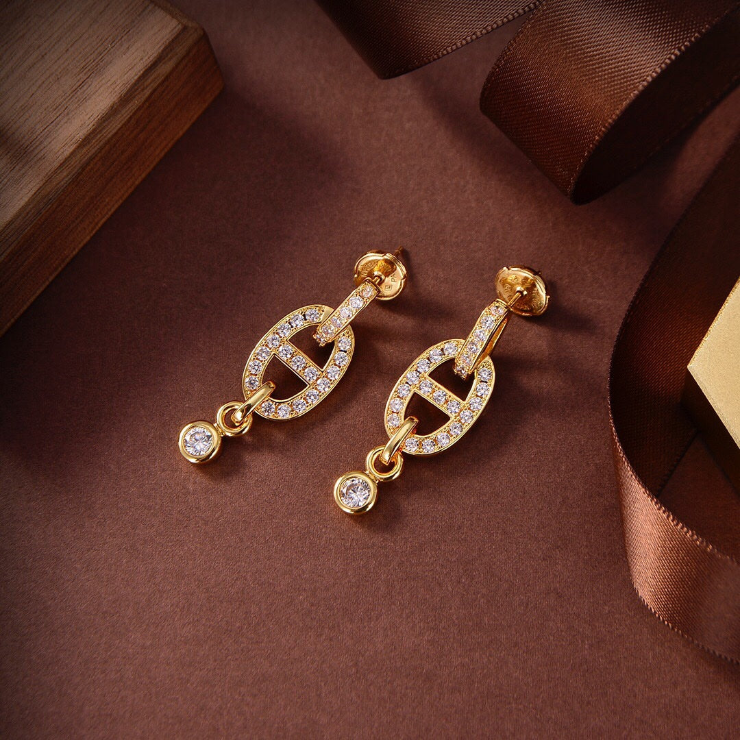 [Elitejewels]HM CHAINE DIAMOND EARRINGS