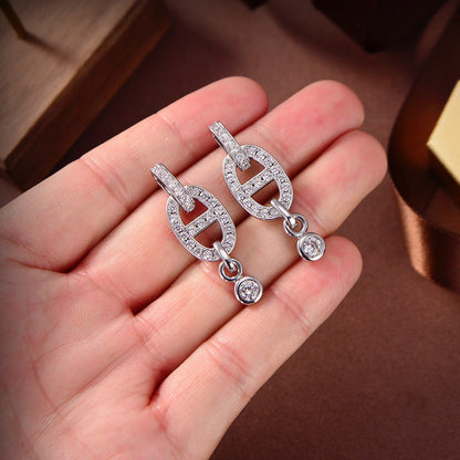 [Elitejewels]HM CHAINE DIAMOND EARRINGS