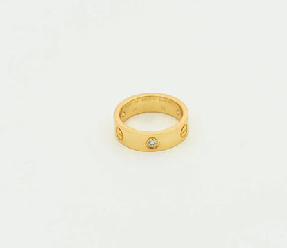 [Elitejewels]LOVE RING 5.5MM 3 DIAMONDS GOLD