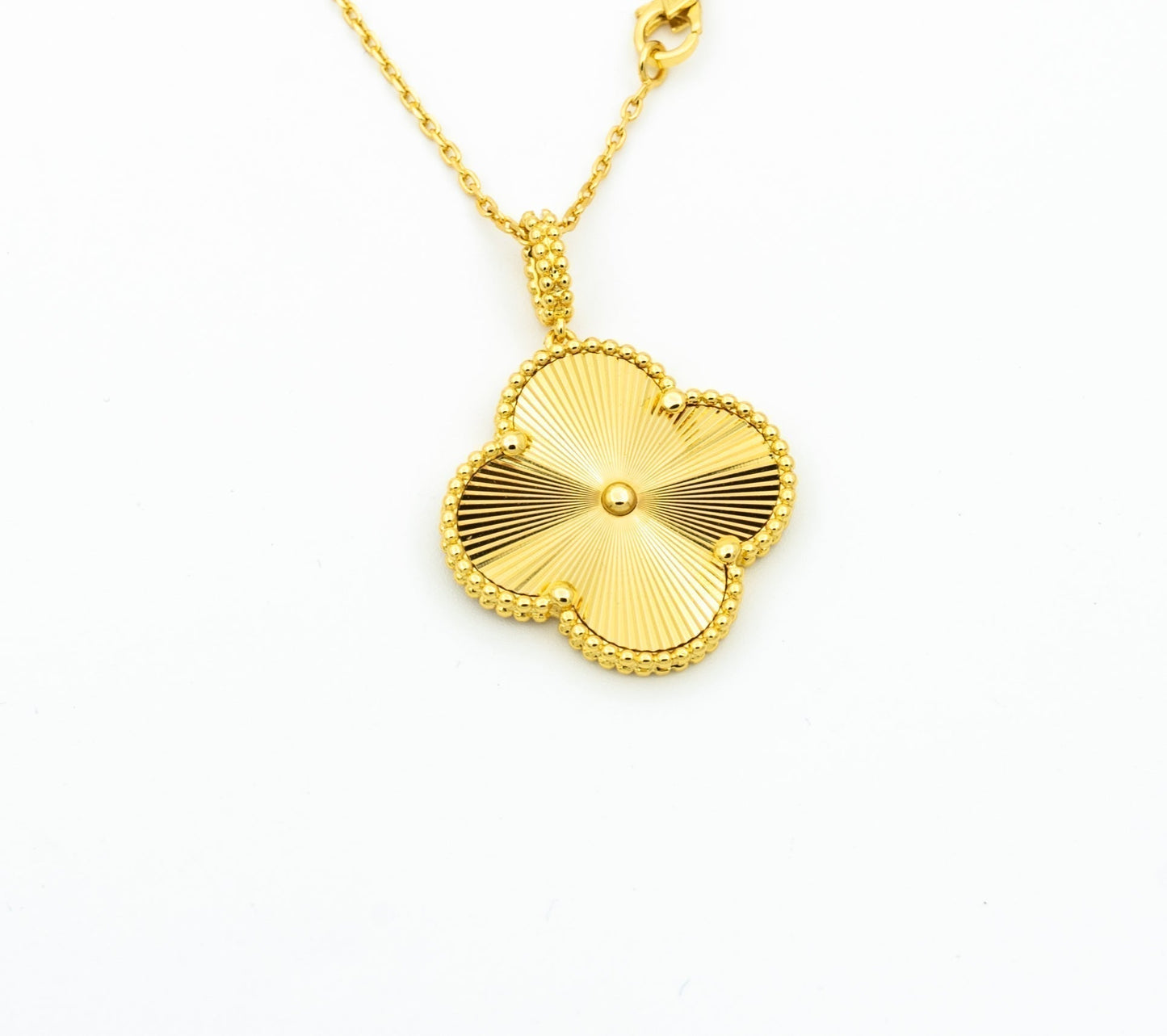 [Elitejewels]CLOVER 25MM PEDANT NECKLACE GOLD