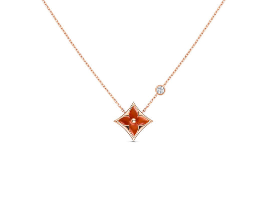 [Elitejewels]Sternkette Roségold 1 Diamant