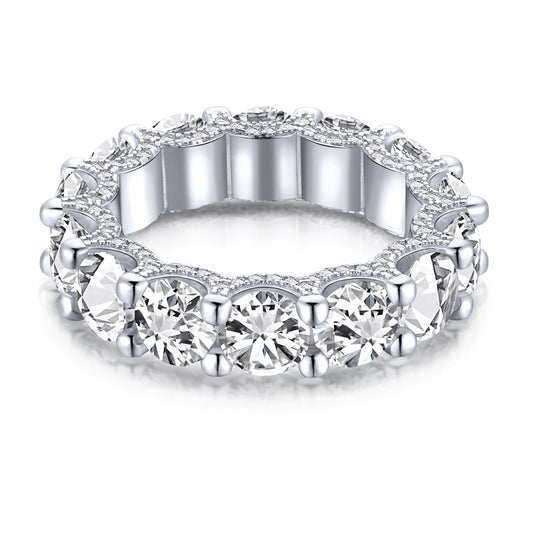 [Elitejewels]Gorgeous Round Cut Tennis Ring