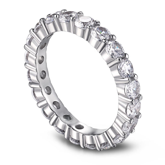 [Elitejewels]Sparkling Round Cut Tennis Ring