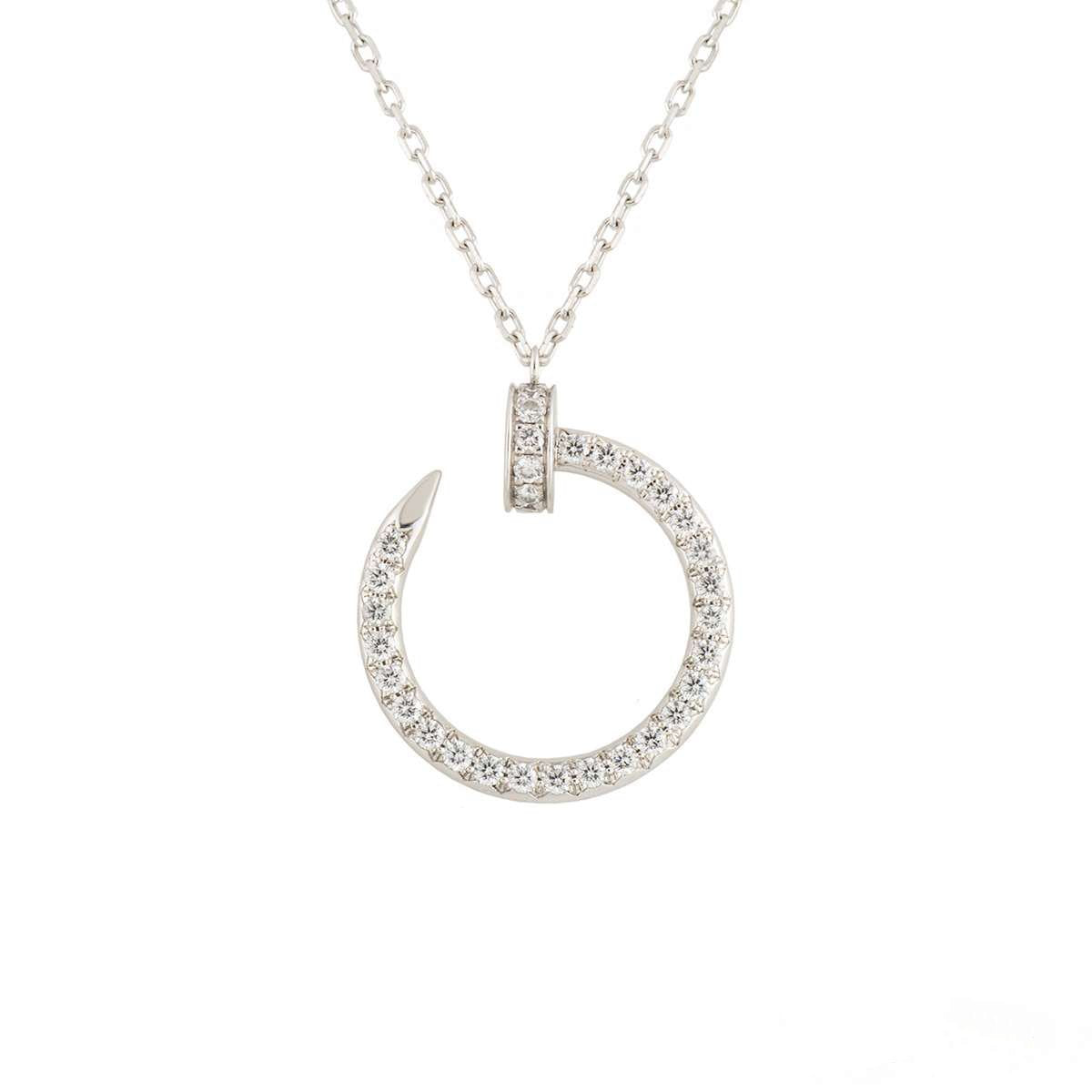 [Elitejewels]JUSTE NECKLACE SILVER DIAMONDS