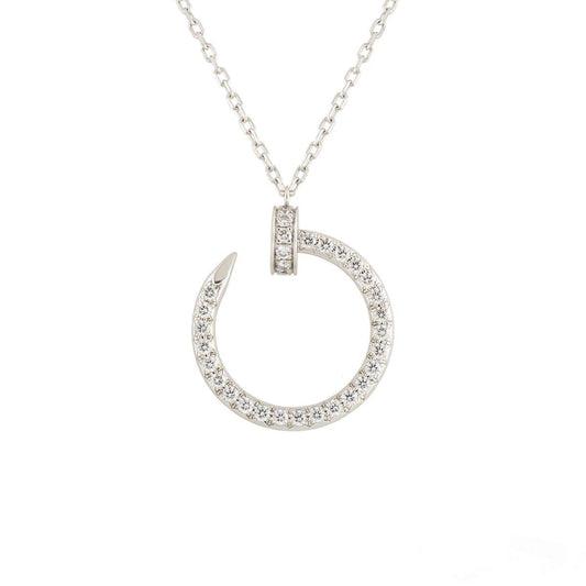 [Elitejewels]JUSTE NECKLACE SILVER DIAMONDS