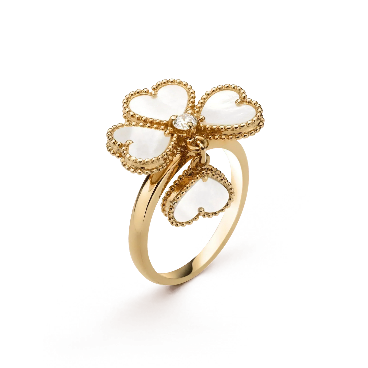 [Elitejewels]SWEET CLOVER WHITE MOP RING