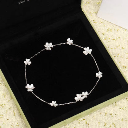 [Elitejewels]FRIVOLE SILBER 9 BLUMEN HALSKETTE