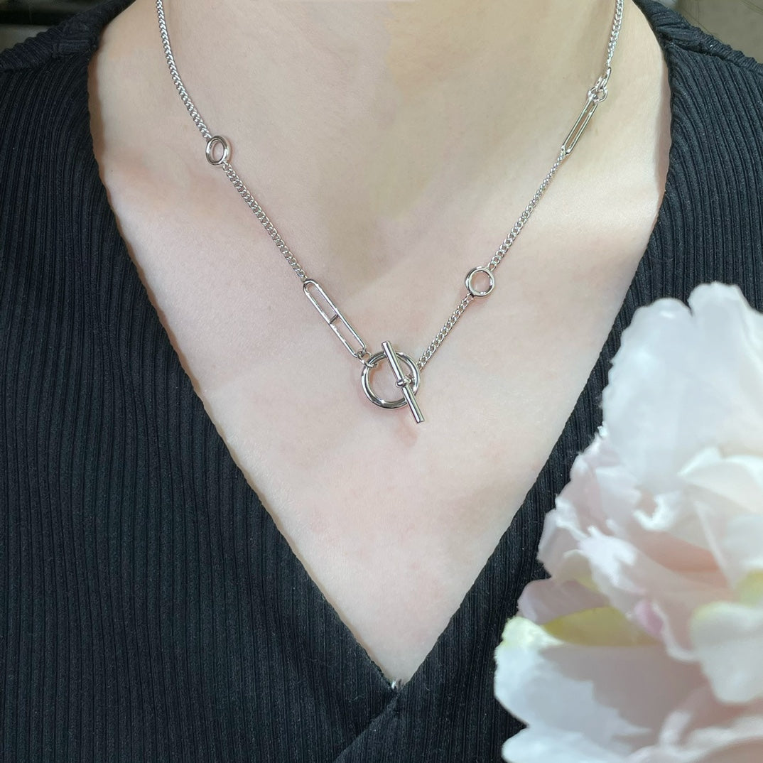 [Elitejewels]HM スターリングチェーンダンクルハート