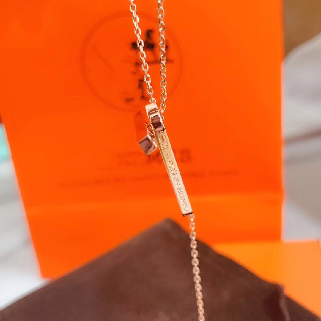 [Elitejewels]HM NECKLACE PLATINUM ROSE GOLD DIAMOND