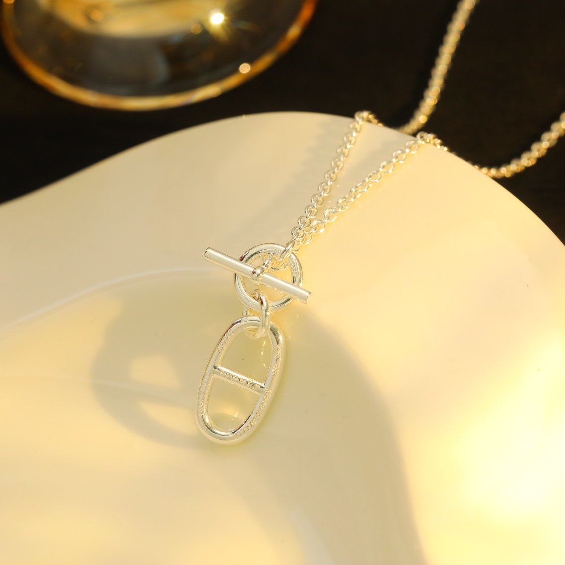 [Elitejewels]HM CHAINE D'ANCRE PENDANT NECKLACE STERLING SILVER