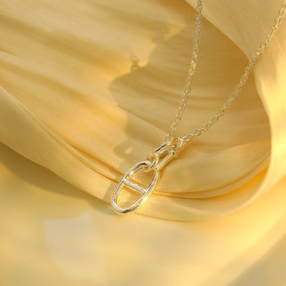 [Elitejewels]HM CHAINE D'ANCRE PENDANT NECKLACE STERLING SILVER