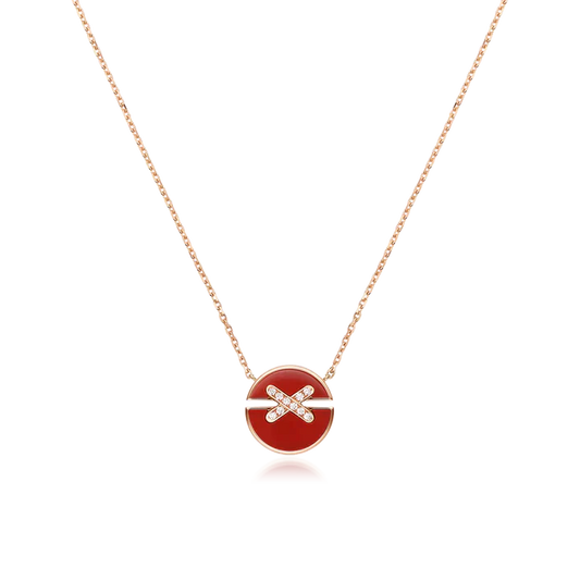 [Elitejewels]JEUX DE ROSÉGOLD-DIAMANT-HALSKETTE