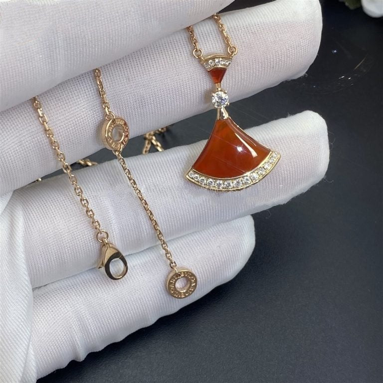 [Elitejewels]DREAM NECKLACE CARNELIAN DIAMOND