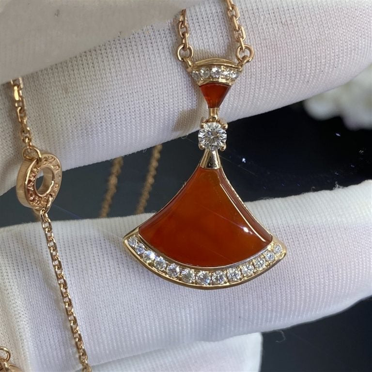 [Elitejewels]DREAM NECKLACE CARNELIAN DIAMOND