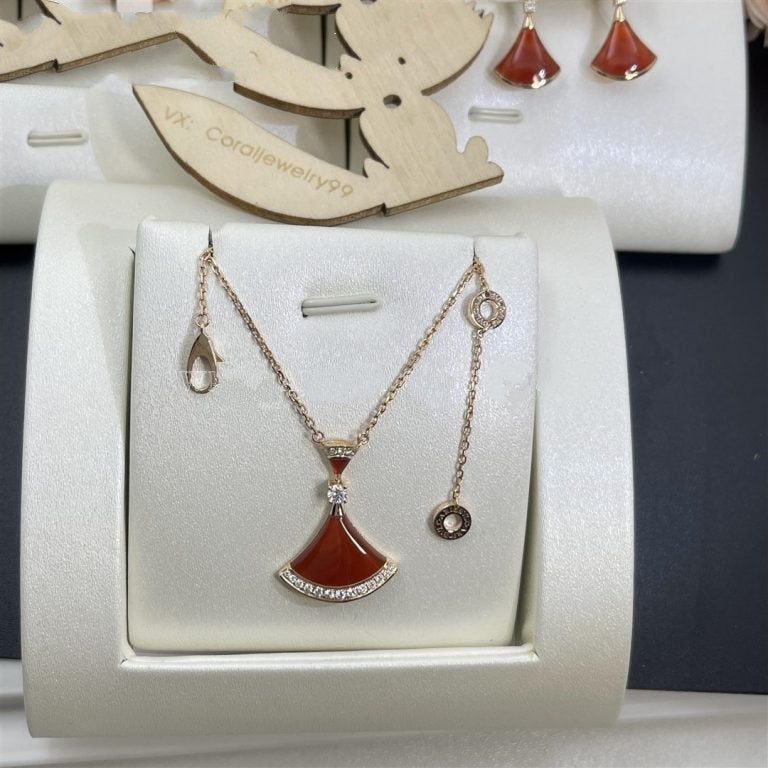 [Elitejewels]DREAM NECKLACE CARNELIAN DIAMOND