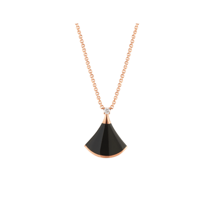 [Elitejewels]DREAM NECKLACE ONYX 1 DIAMOND