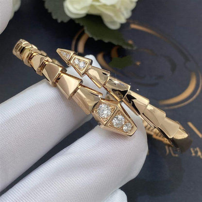 [Elitejewels]SERPENTI BRACELET DIAMONDS PINK GOLD