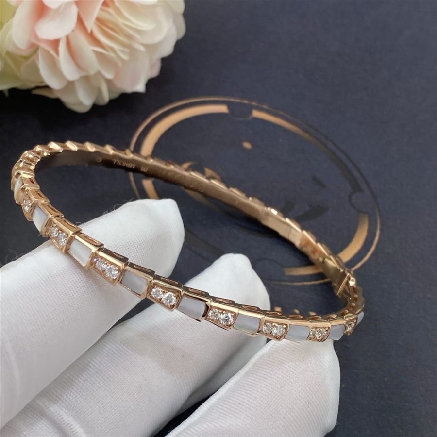 [Elitejewels]SERPENTI BRACELET PINK GOLD MOP DIAMOND