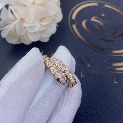 [Elitejewels]SERPENTI RING ROTGOLD MIT DIAMANTEN 4MM