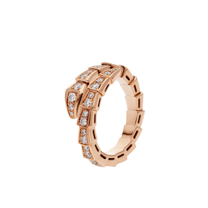 [Elitejewels]SERPENTI RING ROTGOLD MIT DIAMANTEN 4MM