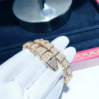 [Elitejewels]SERPENTI ARMBAND 8MM ROSGOLD DIAMANT