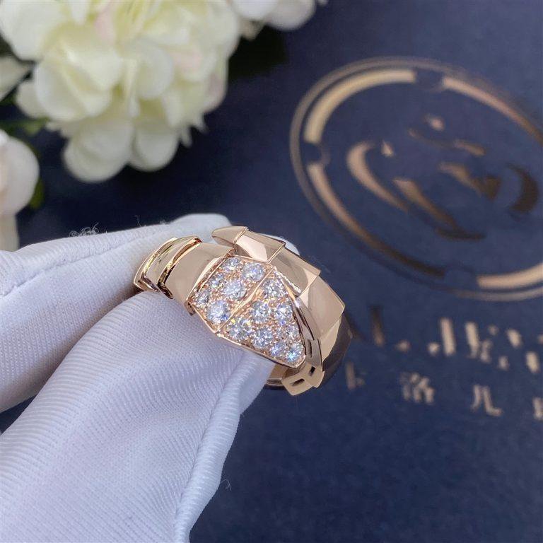 [Elitejewels]SERPENTI RING PINK GOLD DIAMOND