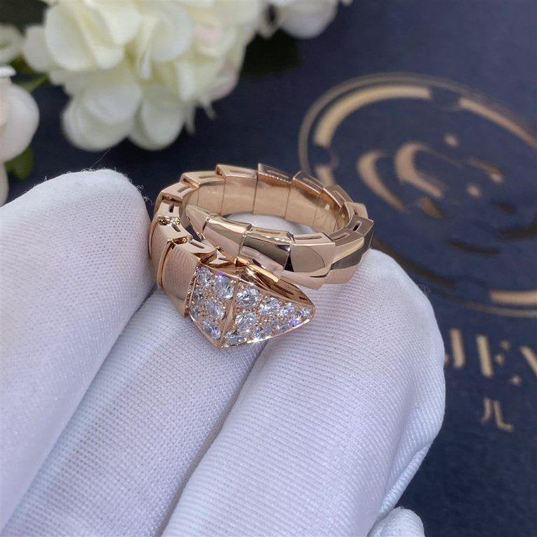 [Elitejewels]SERPENTI RING PINK GOLD DIAMOND