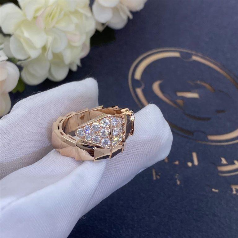 [Elitejewels]SERPENTI RING PINK GOLD DIAMOND