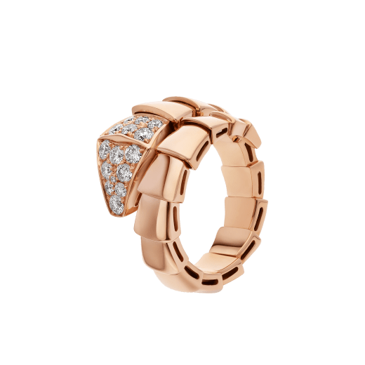 [Elitejewels]SERPENTI RING PINK GOLD DIAMOND