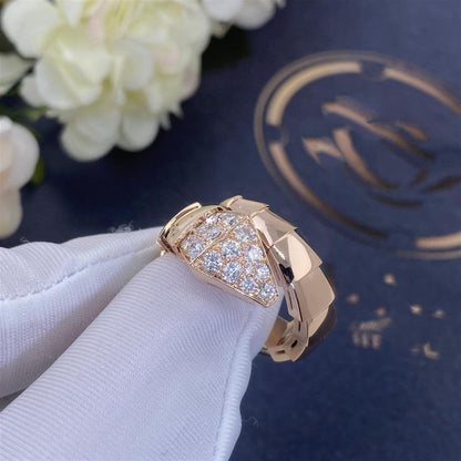 [Elitejewels]SERPENTI RING PINK GOLD DIAMOND