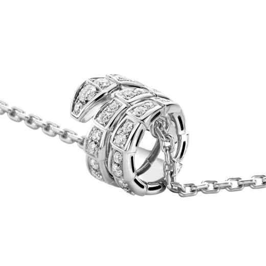 [Elitejewels]SERPENTI  NECKLACE DOUBLE RING DIAMOND