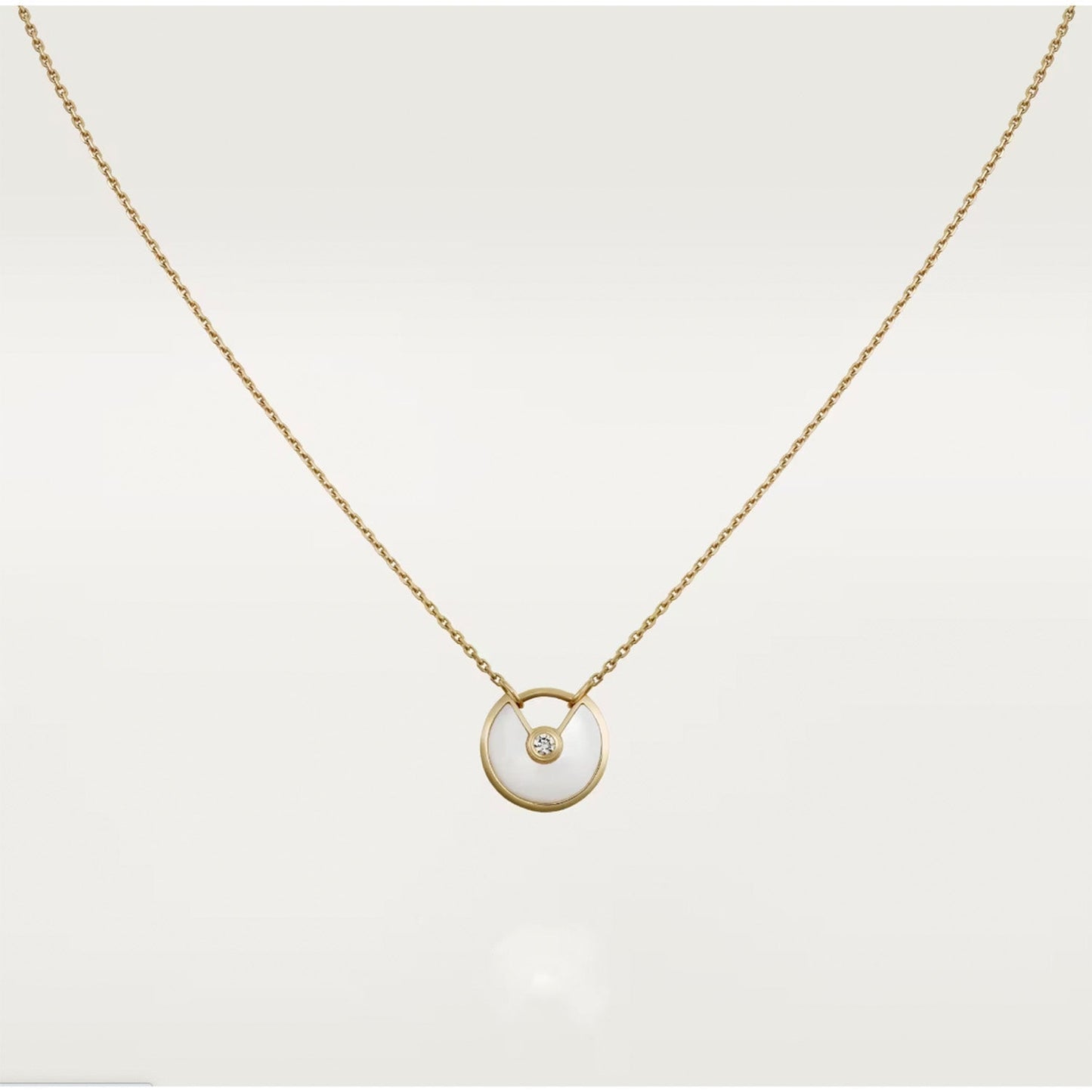 [Elitejewels]AMULETTE ROSE GOLD MOP NECKLACE