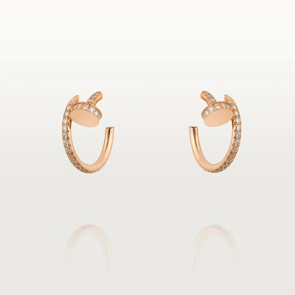 [Elitejewels]JUSTE EARRINGS 12.75MM PINK GOLD DIAMOND