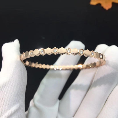 [Elitejewels]BEE LOVE PINK GOLD DIAMOND BRACELET