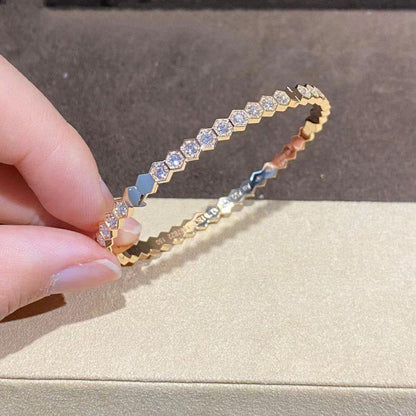 [Elitejewels]BEE LOVE GOLD BRACELET FULL DIAMOND