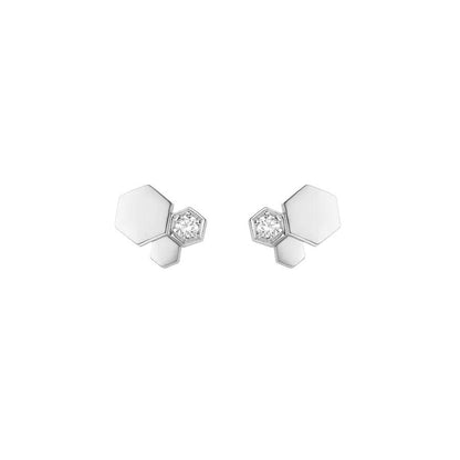 [Elitejewels]BEE LOVE SILVER DIAMOND EARRINGS