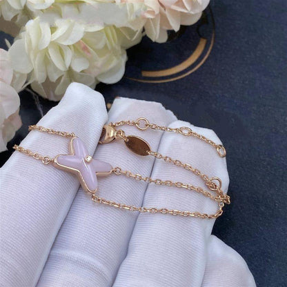 [Elitejewels]JEUX BRACELET PINK MOP PINK GOLD 1 DIAMOND