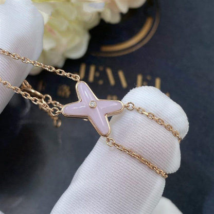 [Elitejewels]JEUX BRACELET PINK MOP PINK GOLD 1 DIAMOND