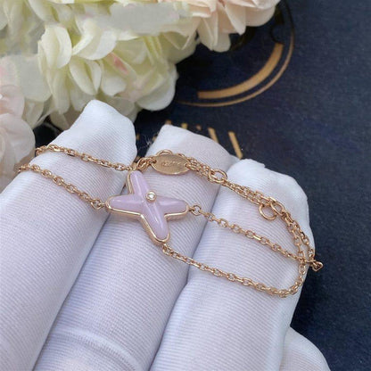 [Elitejewels]JEUX BRACELET PINK MOP PINK GOLD 1 DIAMOND