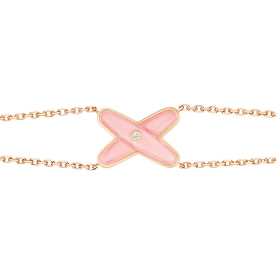 [Elitejewels]JEUX BRACELET PINK MOP PINK GOLD 1 DIAMOND