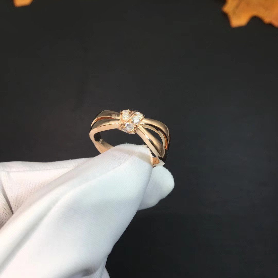 [Elitejewels]LIENS RING PINK GOLD DIAMOND