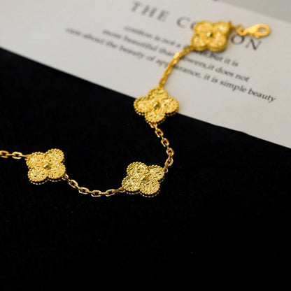 [Elitejewels]CLOVER 5 MOTIFS BRONZING BRACELET